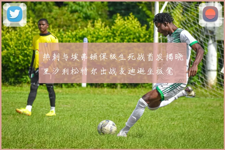 热刺与埃弗顿保级生死战首发揭晓里沙利松特尔出战麦迪逊坐板凳